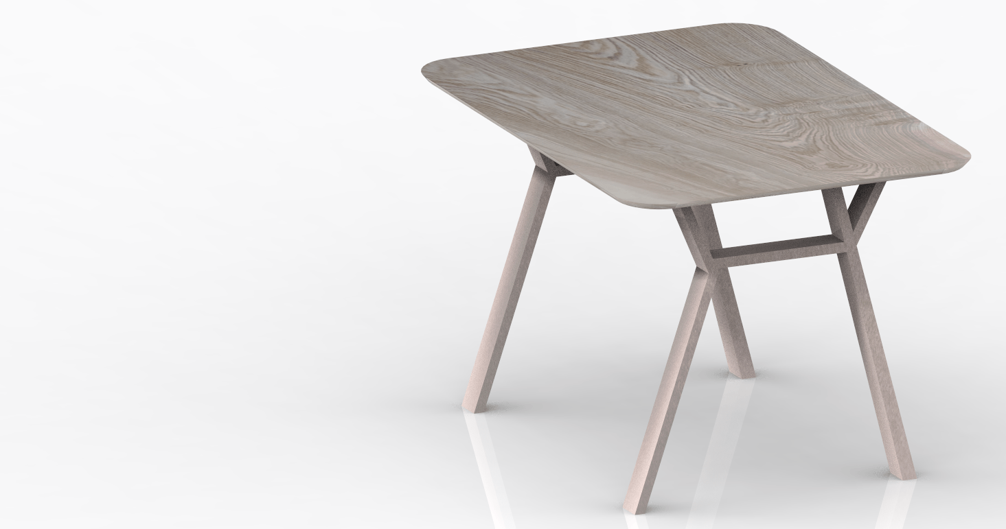 Pied de bureau ergonomique sur mesure en métal, modèle SAPA. Stable et pratique.