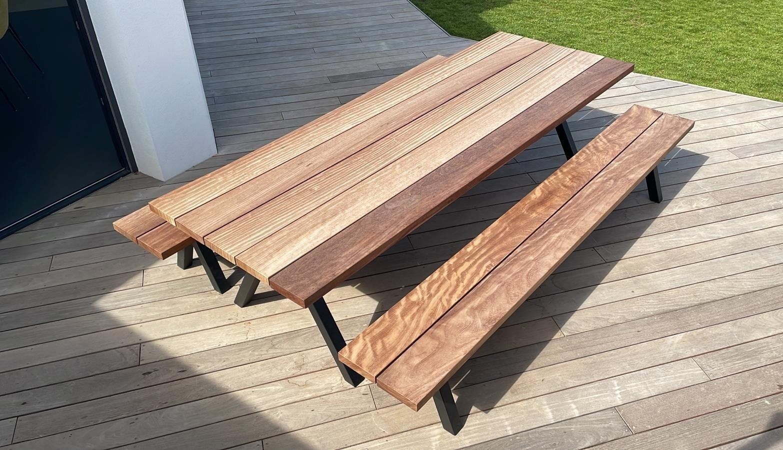 Table bois extérieur sur mesure