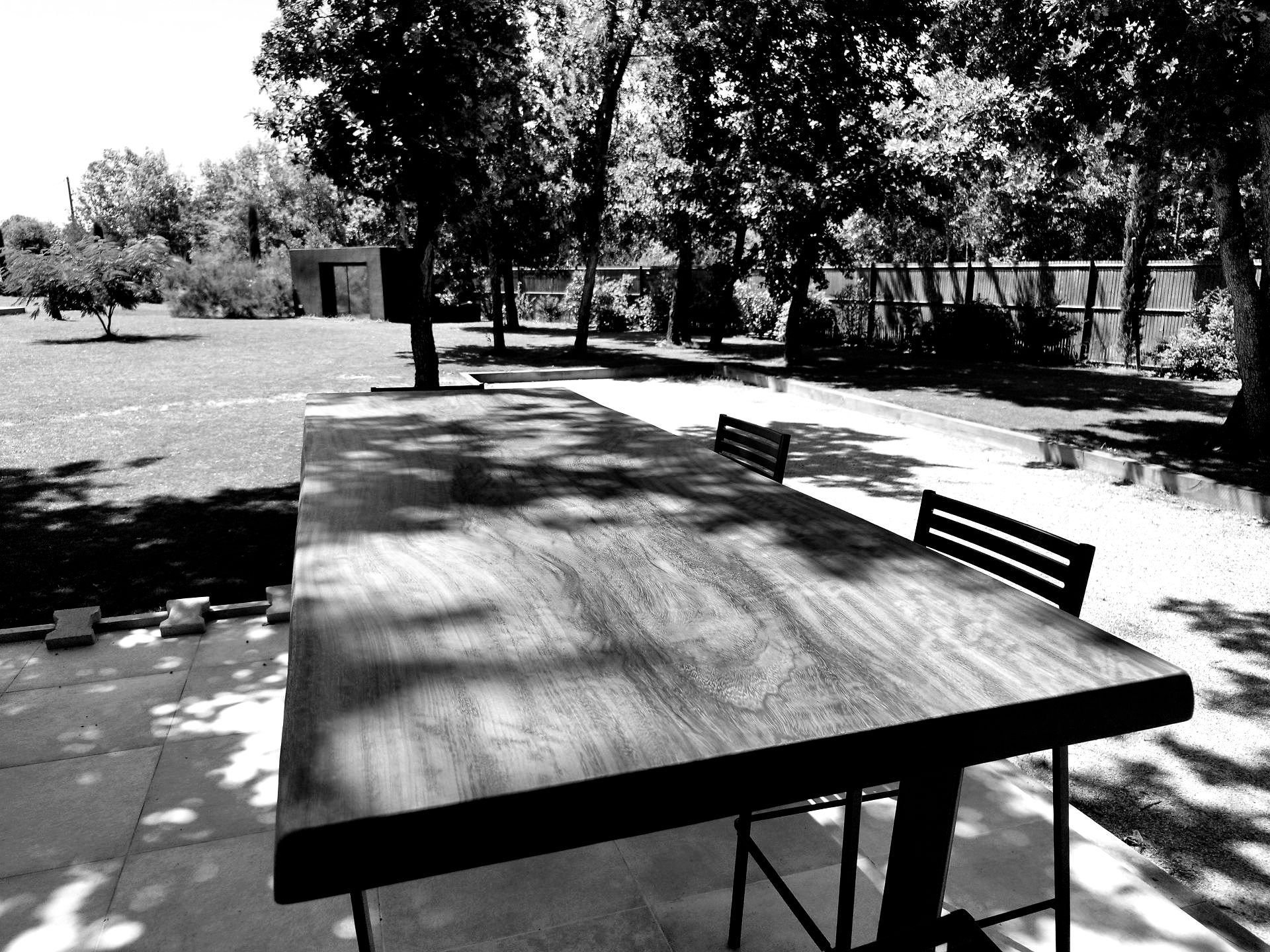 Table de jardin pour extérieur. Bois sans entretien. Des repas ensoleillés en guise de promesse !