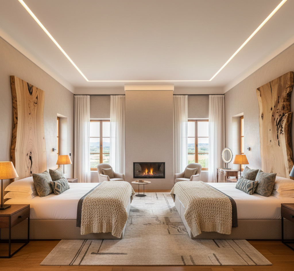 Planches à l'état brut en attente pour création d'une tête de lit sur mesure