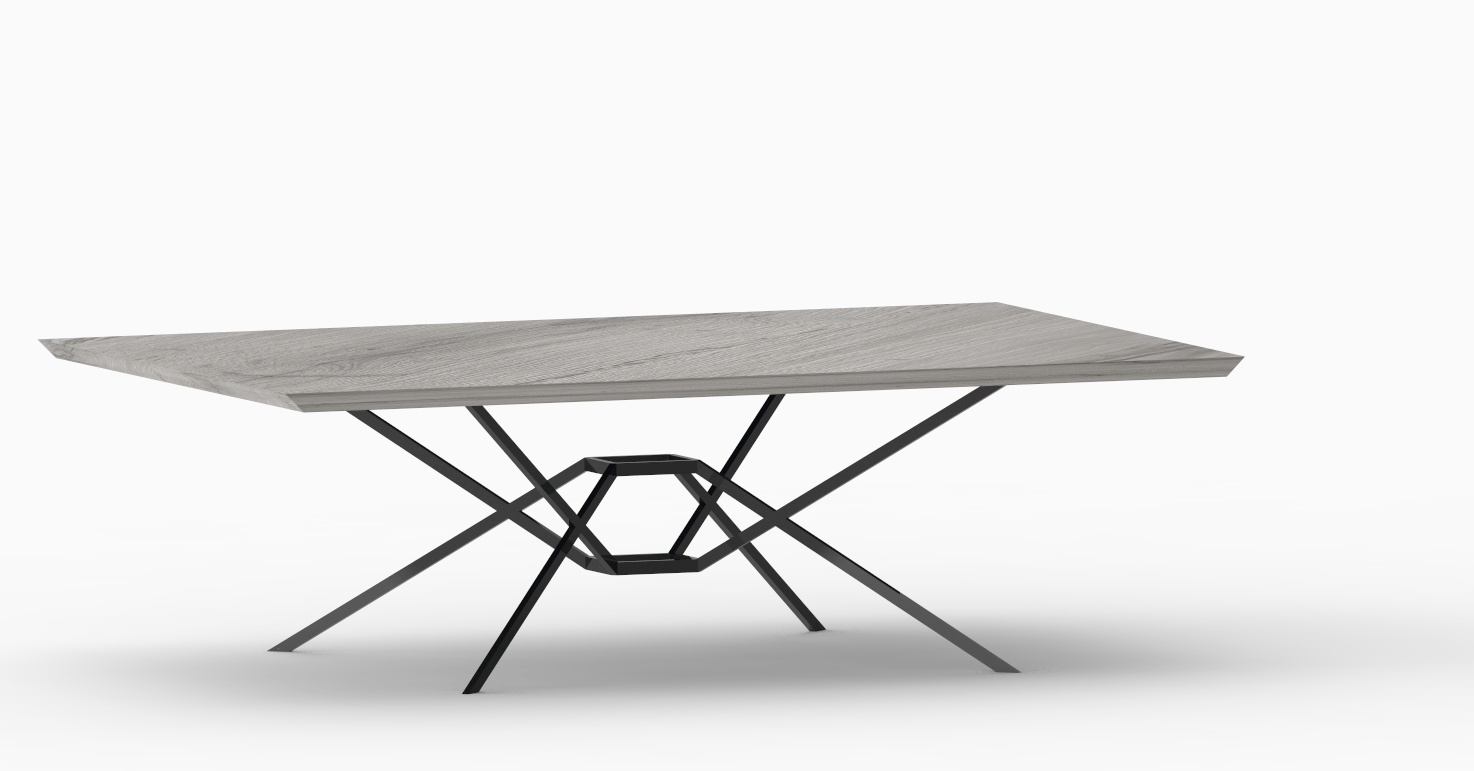 Pied de table en métal fin, modèle sur mesure TIME