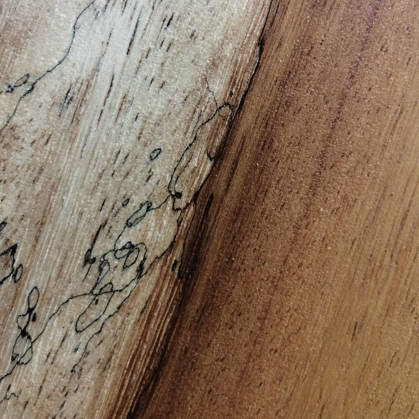 Table en iroko bords naturels