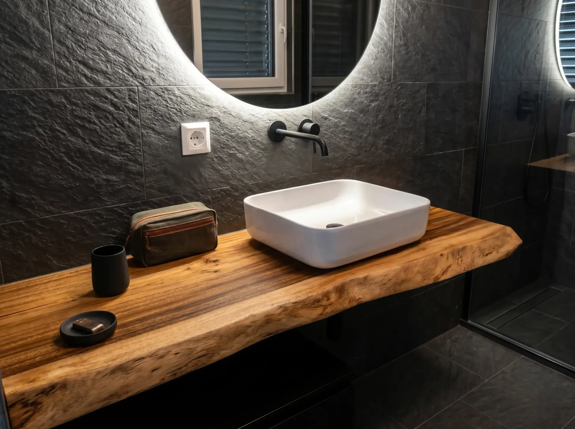 Plan de travail en bois brut