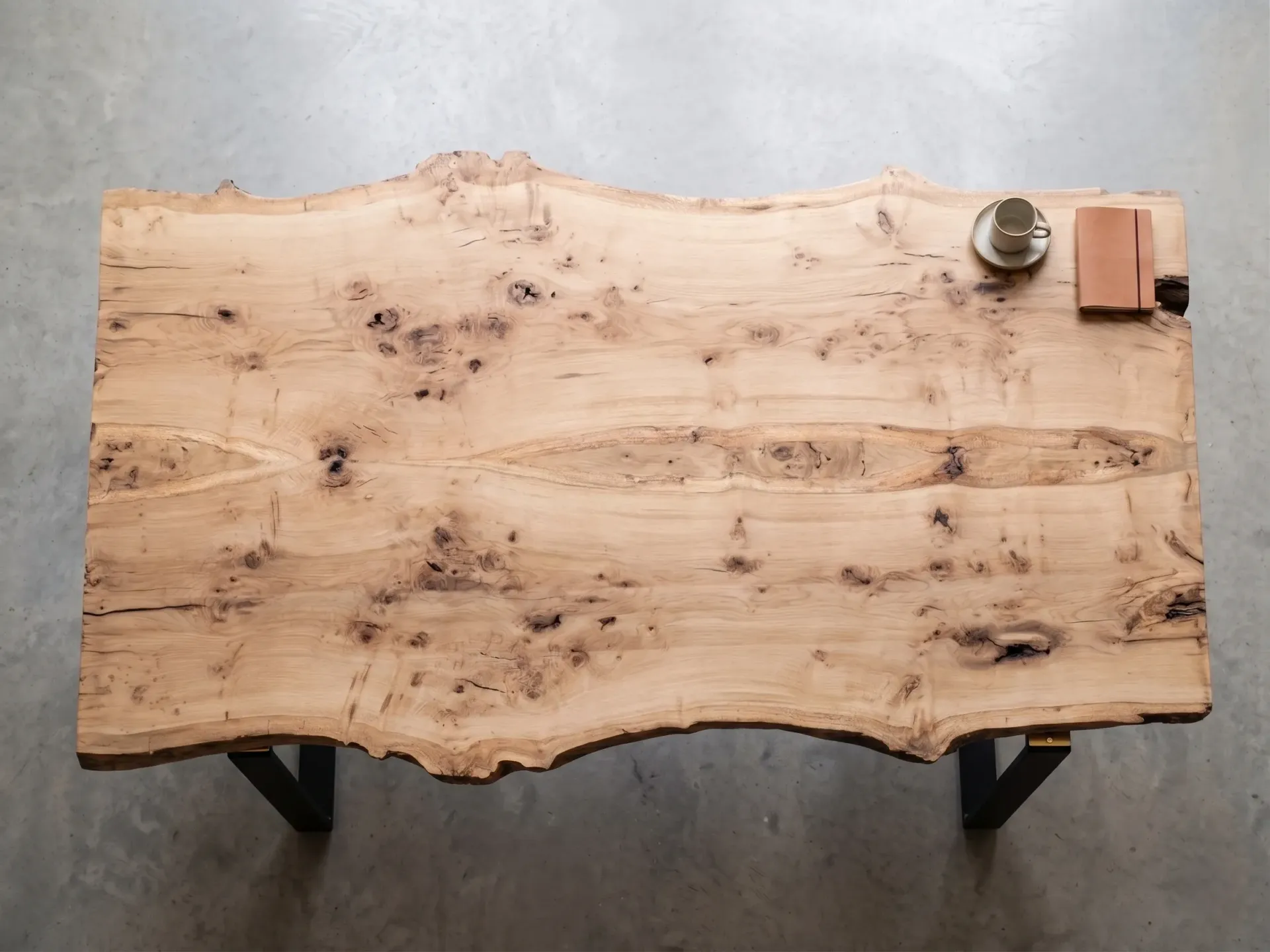 Table en chêne sur mesure en deux parties seulement