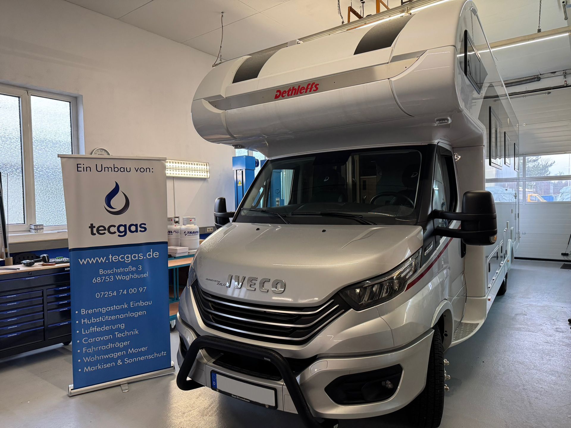 Weinsberg CaraCompact Wohnmobil mit Brenngastank von Tecgas.