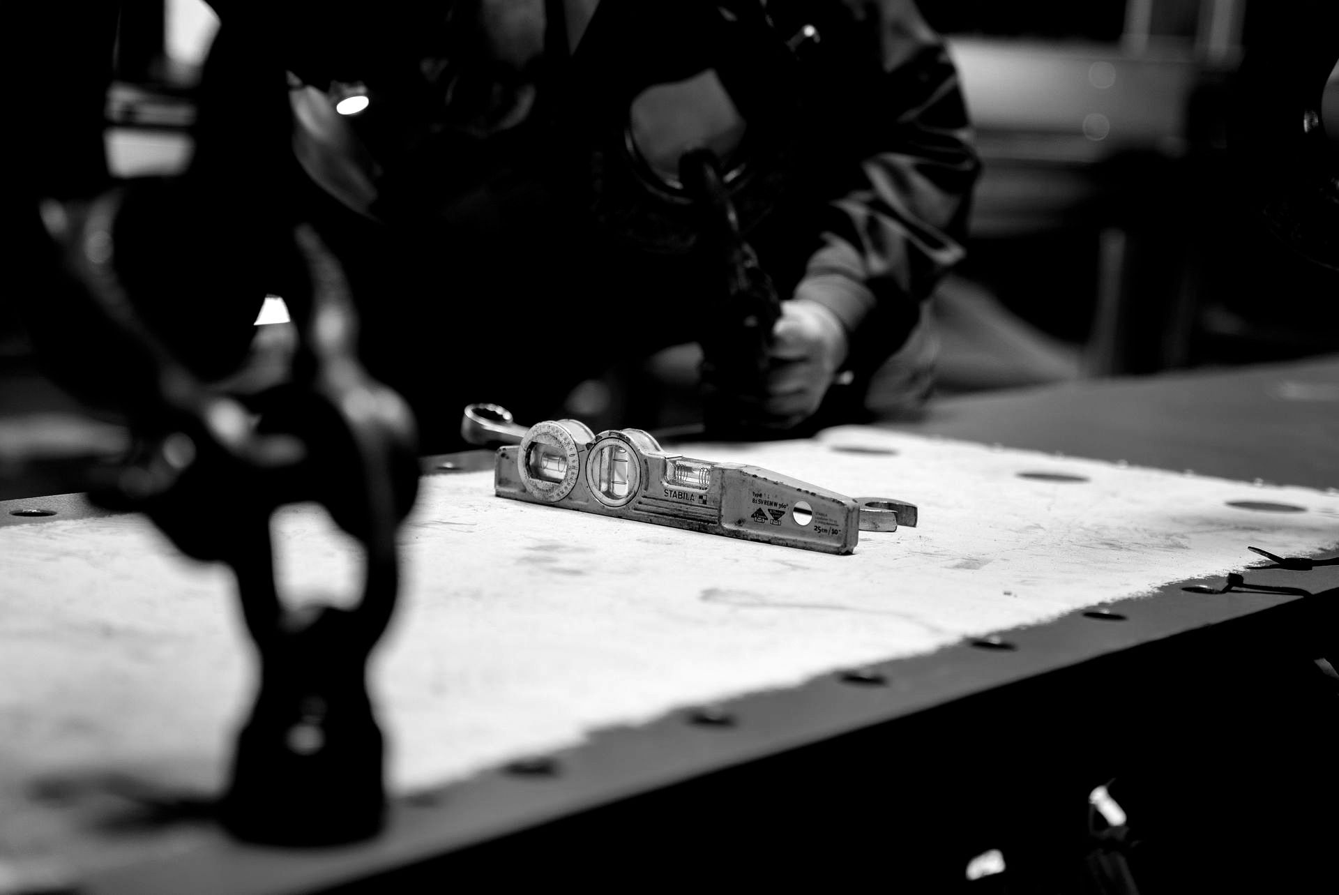 Baustellenfoto beim Aufbau eines Hochregallagers