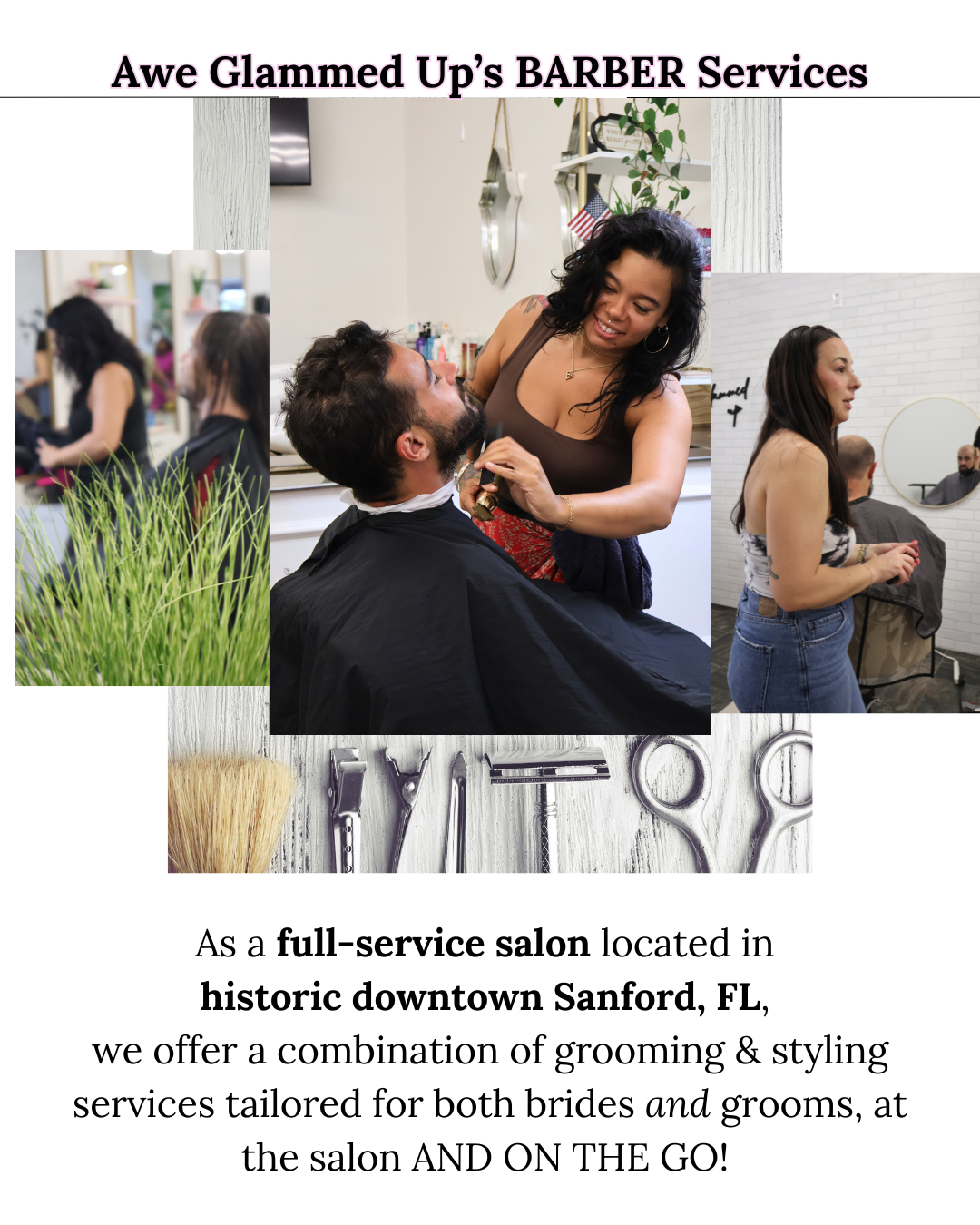 Awe Glammed Up's barber services in Sanford, Florida.
