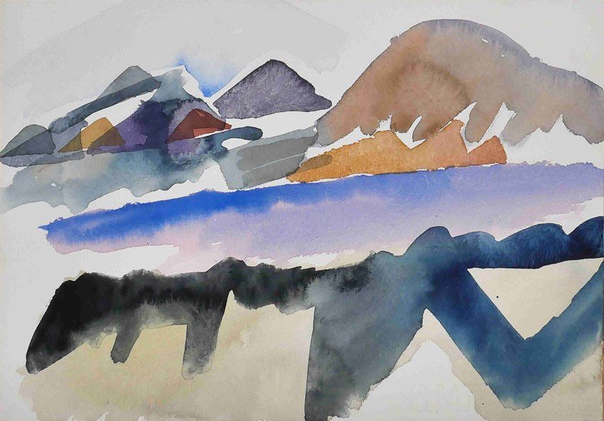 Karl-Heinz Herrfurth,  Landschaft auf Milos
1960/61, Auf der Insel Milos,  Aquarelle auf Papier, meiste 31 x 24 cm