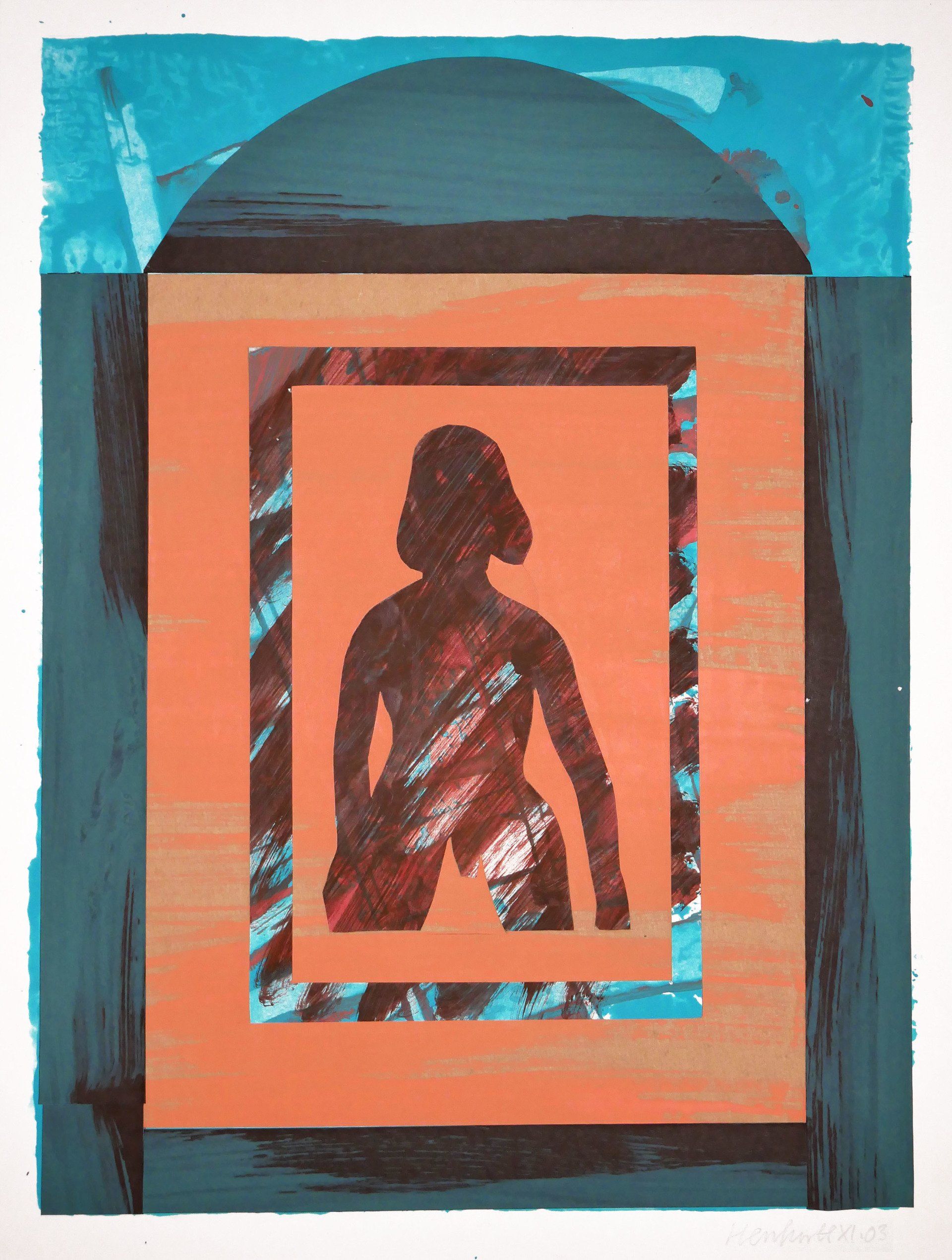 Karl-Heinz Herrfurth, Collagen,  Pflanzen, Körper, Horizonte,  2003-2004, Mischtechnik, Collagen  Papier, 38 x 29 cm