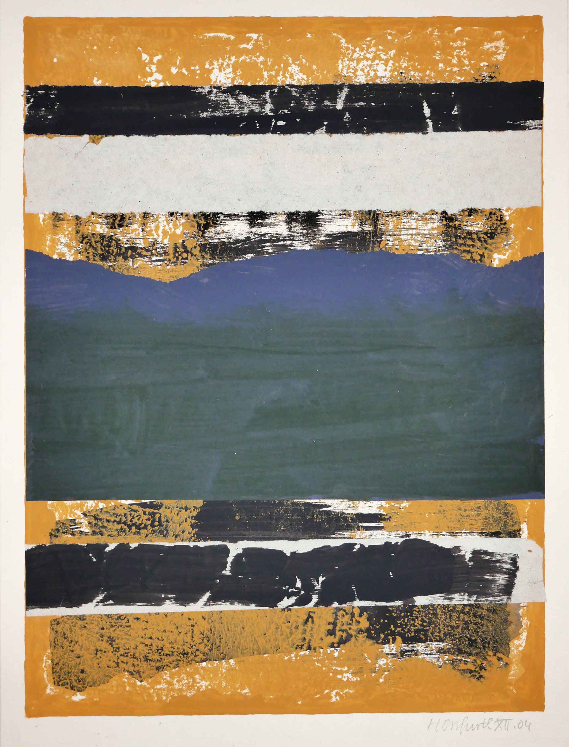 Karl-Heinz Herrfurth, Collagen,  Pflanzen, Körper, Horizonte,  2003-2004, Mischtechnik, Collagen  Papier, 38 x 29 cm