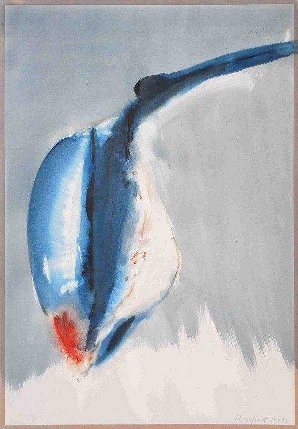 Karl-Heinz Herrfurth, 
Großformate auf Papier, 
Mischtechnik, 1985-87
Körper, Figuren und Köpfe, 74 x 51 cm