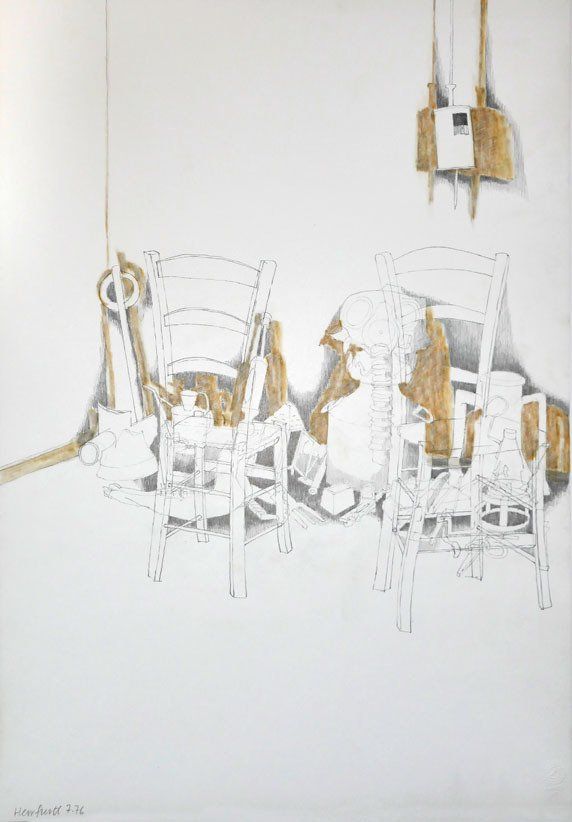 Karl-Heinz Herrfurth, Zeichnungen
Stillleben, vor allem Werkzeuge und Alltagsgegenstände aus Griechenland, 1976-82