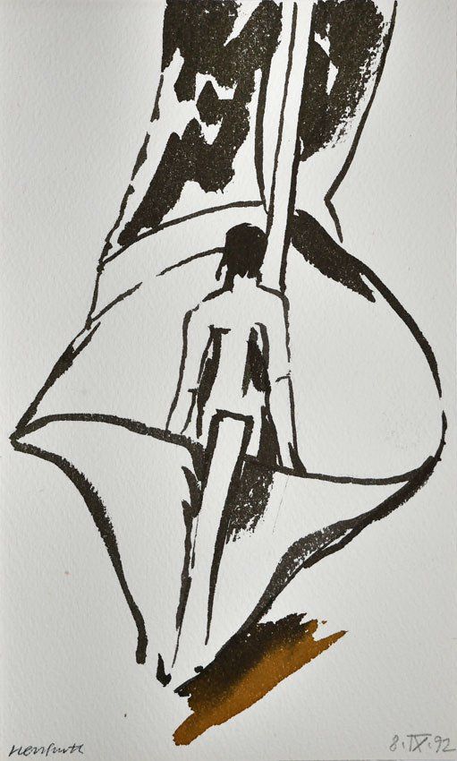 Karl-Heinz Herrfurth, Zeichentusche, Sepia oder Beize auf Papier, Arbeiten 1992-2002