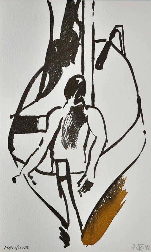 Karl-Heinz Herrfurth, Zeichentusche, Sepia oder Beize auf Papier, Arbeiten 1992-2002
