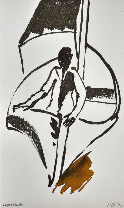 Karl-Heinz Herrfurth, Zeichentusche, Sepia oder Beize auf Papier, Arbeiten 1992-2002