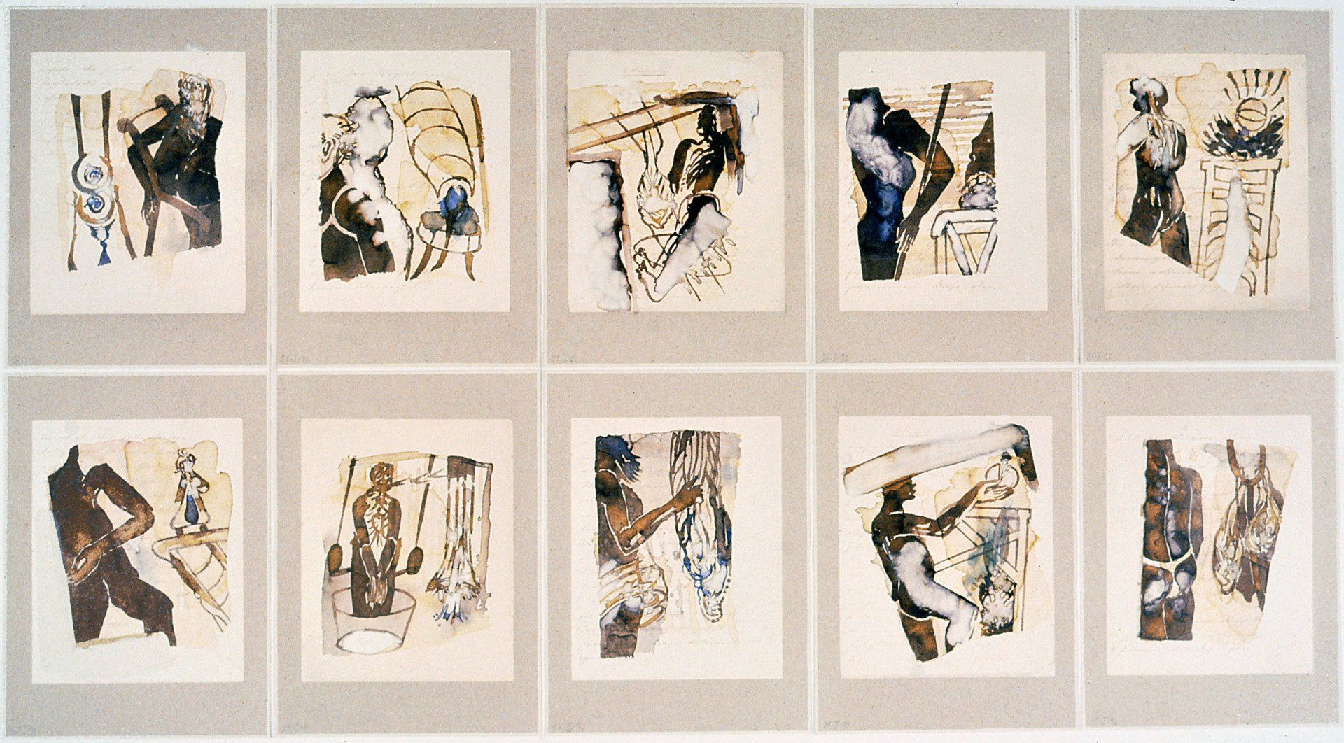 Karl-Heinz Herrfurth, Serielle Malerei auf historischen Papiergründen, 1991-2000