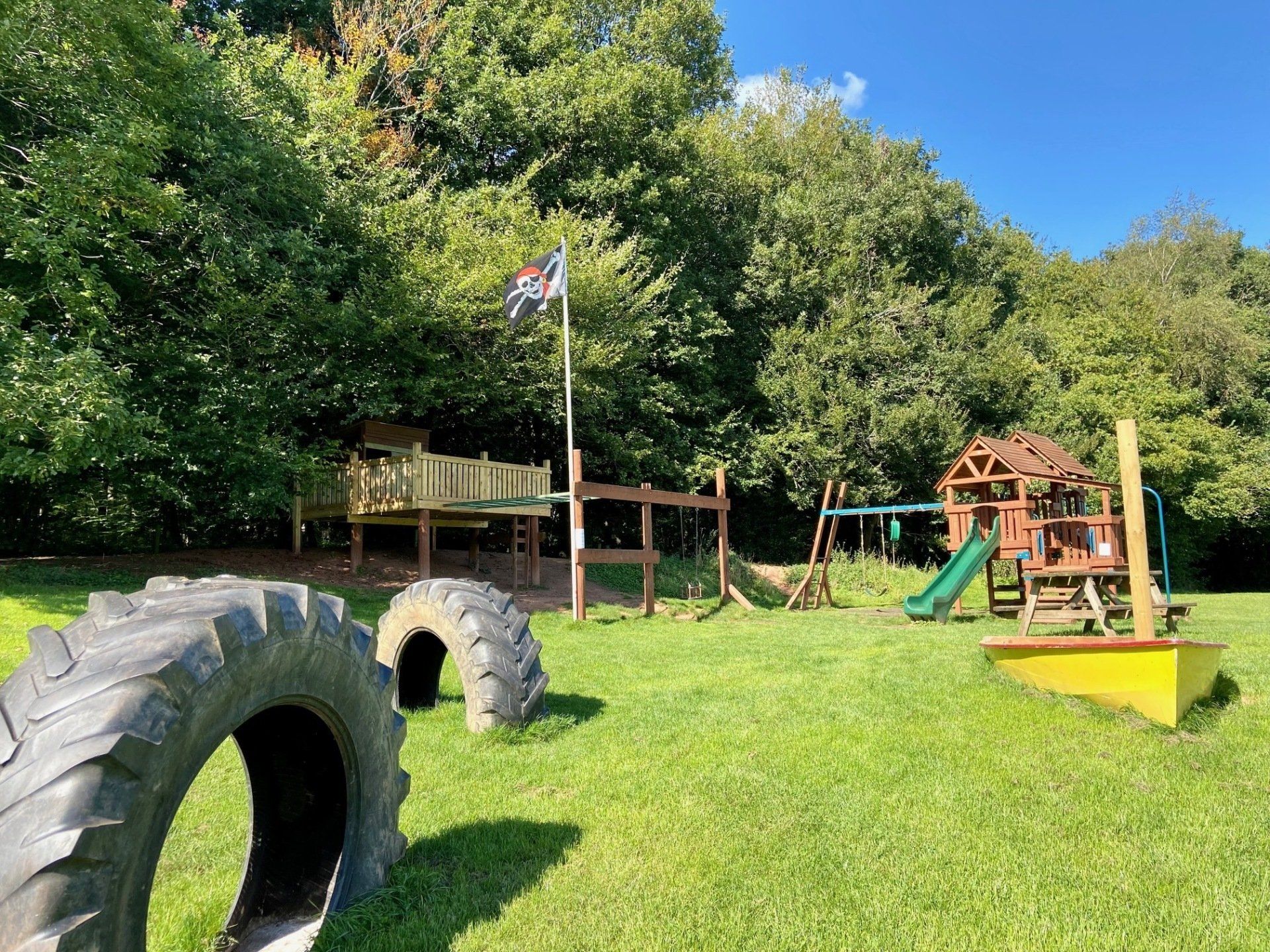 Haywood Farm fantastic & well equipped children's play area with slide, sand pit, climbing frame, monkey bars, den, plus more