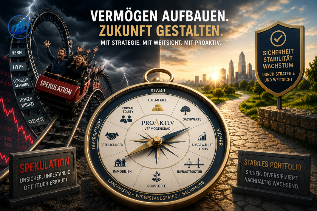 Finanzielle Zukunft stabil gestalten mit dem ProAktiv Vermögensrad statt unsicher zu spekulieren