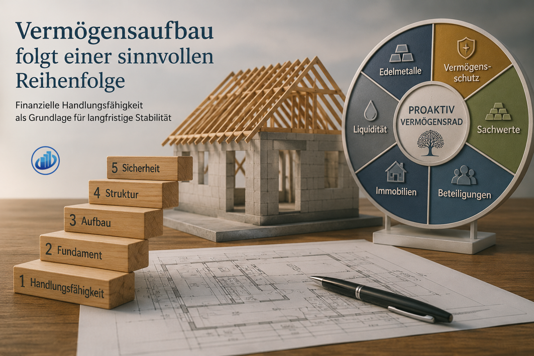 Vermögensaufbau folgt einer sinnvollen Reihenfolge mit finanzieller Handlungsfähigkeit als Fundament