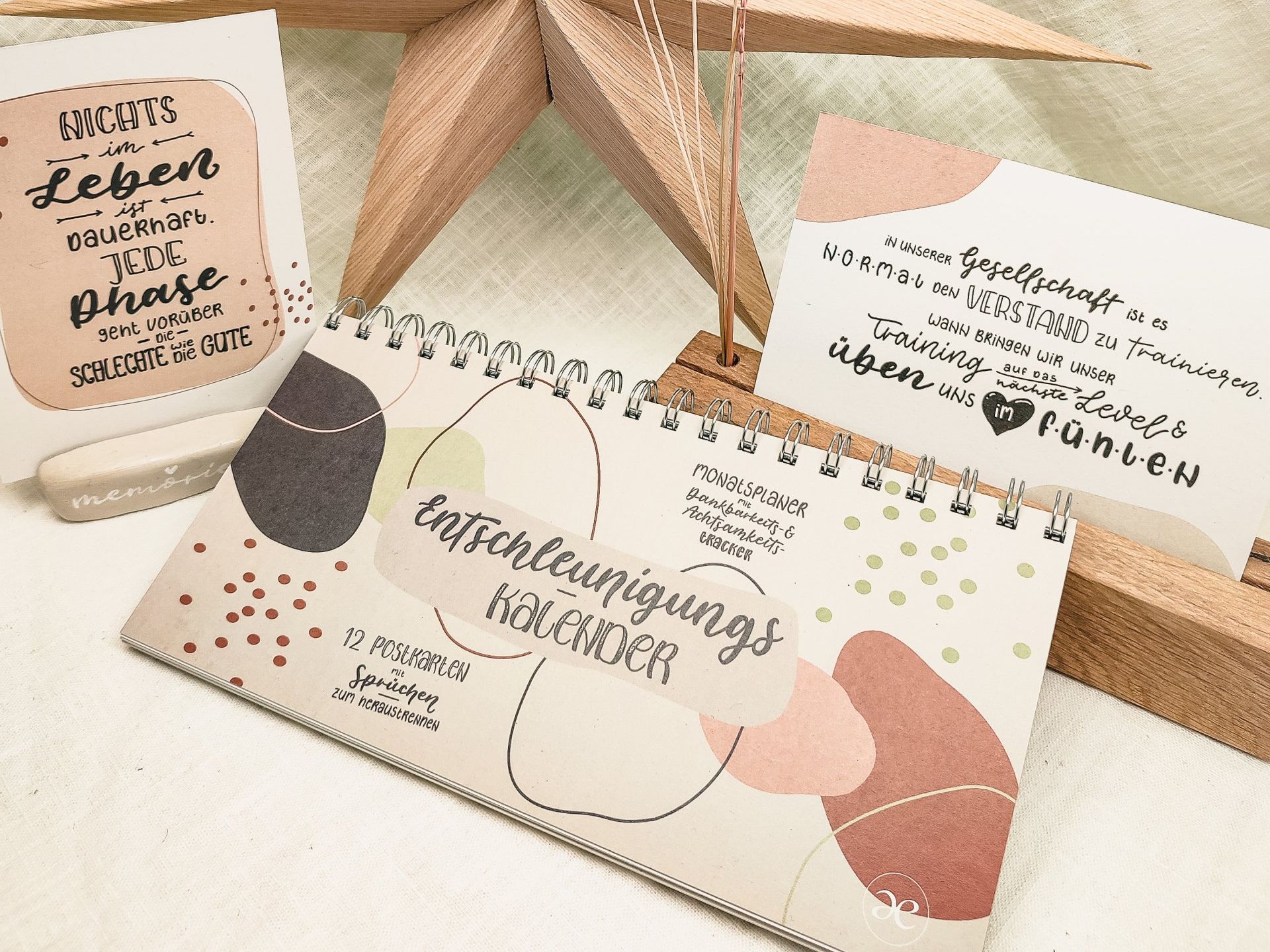 Postkartenkalender Entschleunigung Tischkalender Achtsamkeit Dankbarkeit