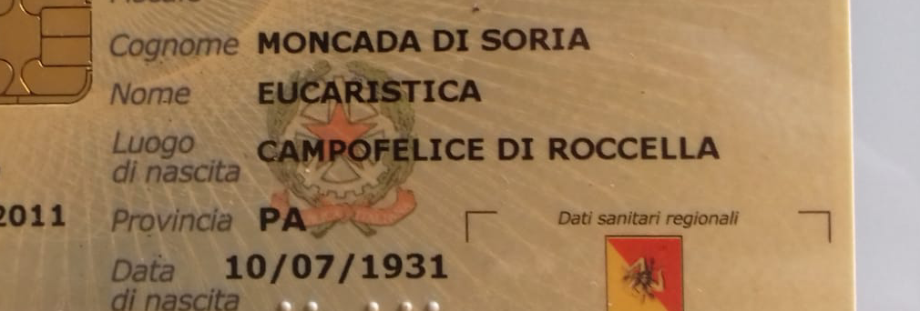 Documento di identita di Eucaristica Moncada di Sorìa