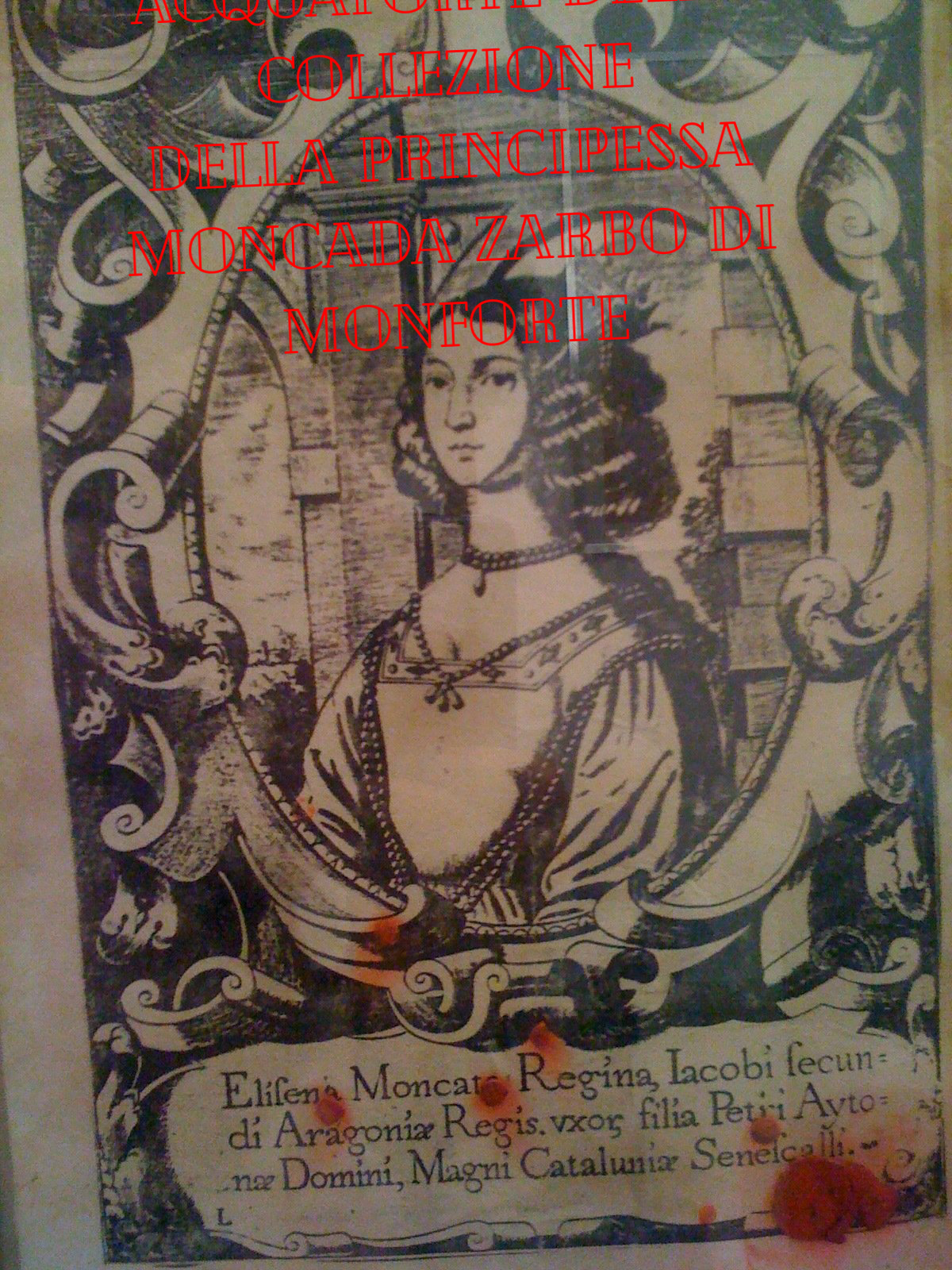 fondo Moncada Zarbo di Monforte al Museo Municipale de Montcada i Reixac ( Barcellona, Spagna)