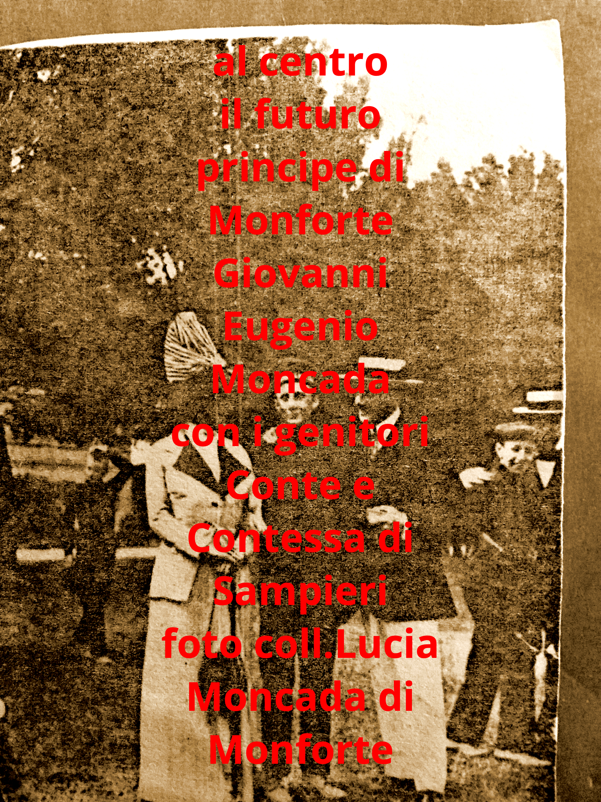 i principi Gugliemo e Antonietta Moncada con il figlio Giovanni in accademia a Livorno