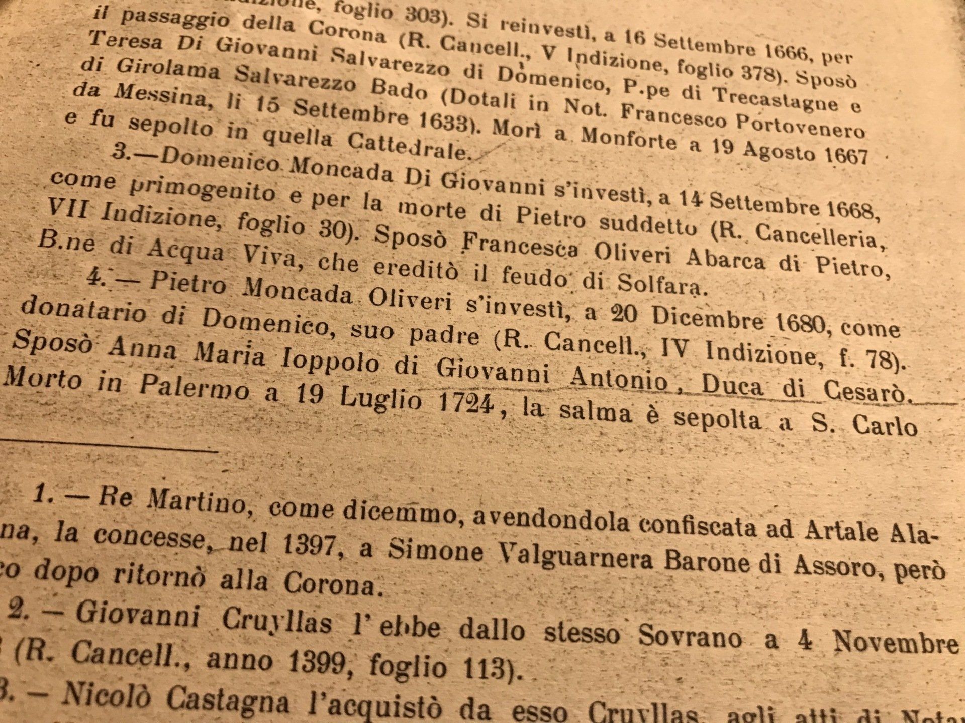 genealogia Moncada Di Giovanni, lo zio principe D'Alcontres lasciò al nipote una enorme quadreria con opere di Mattia Preti