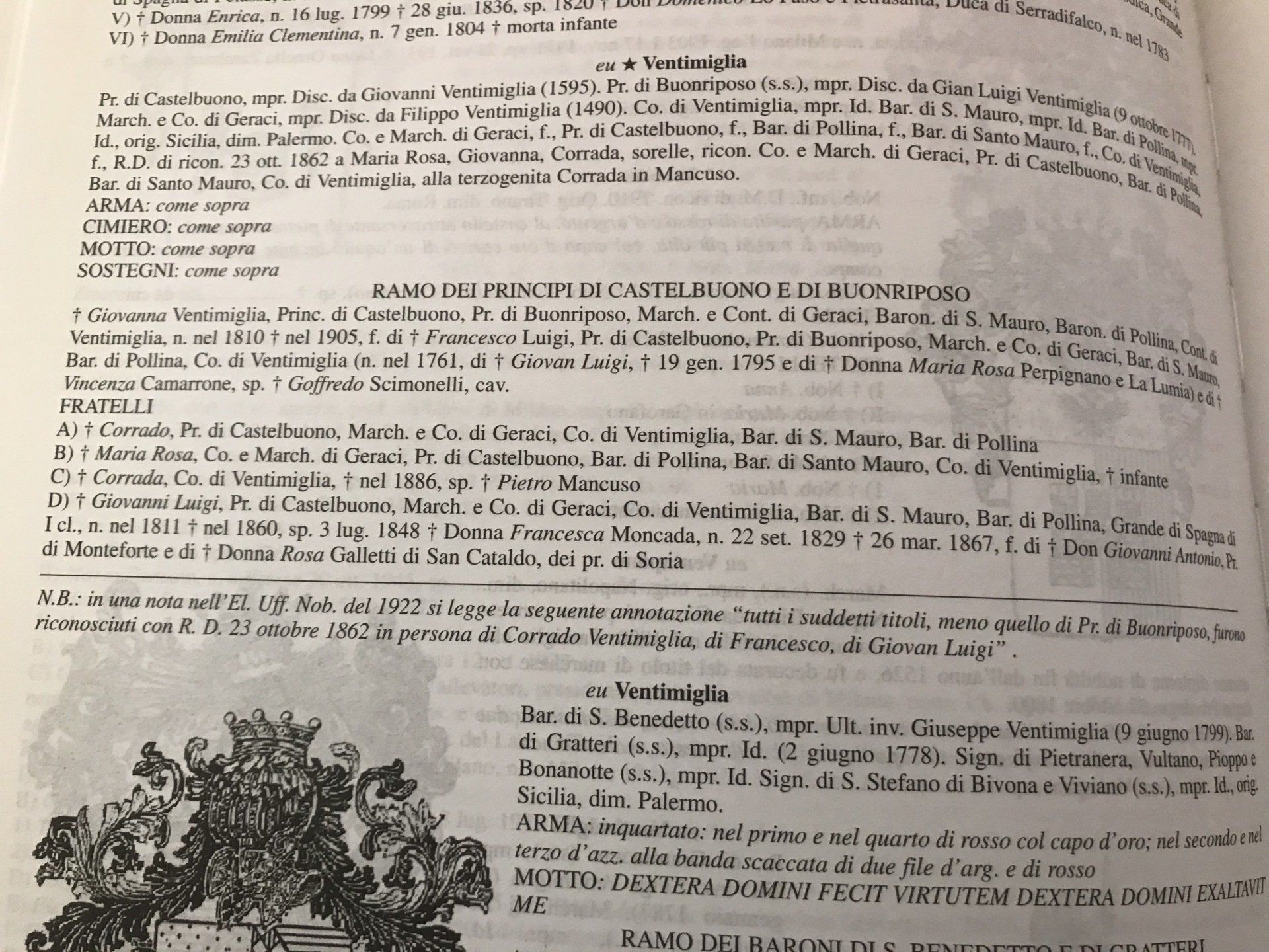 successione Ventimiglia Galletti Perpignano in Moncada