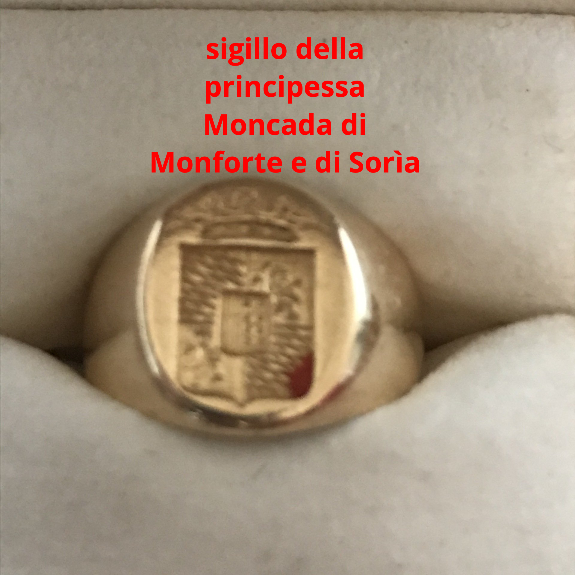 sigillo principessa di Monforte Moncada