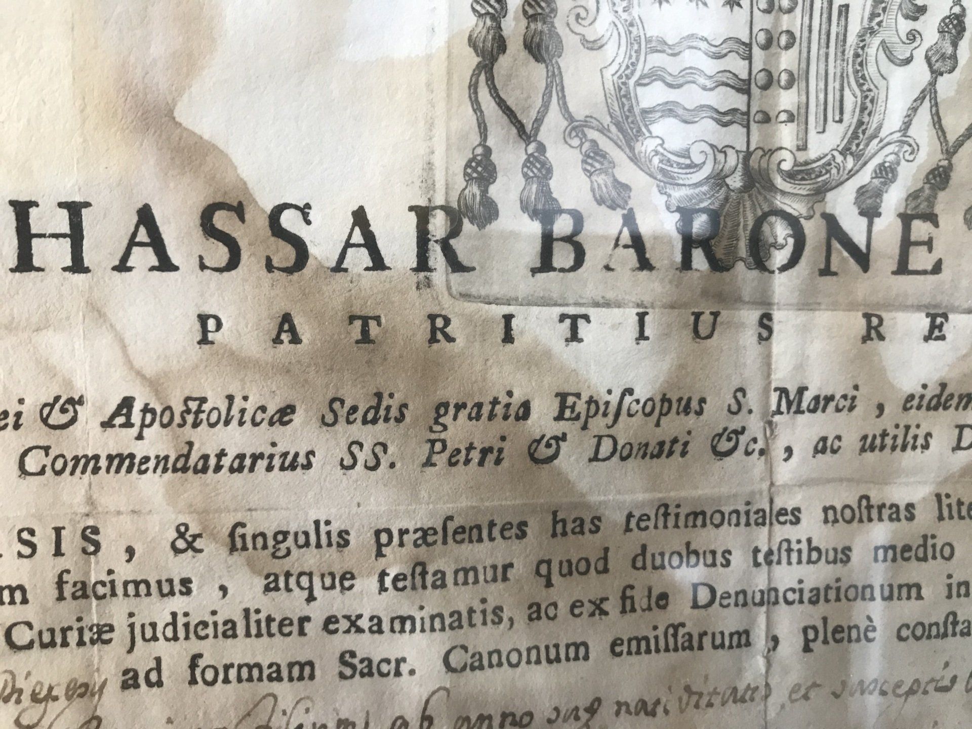 stemma del vescovo Moncada