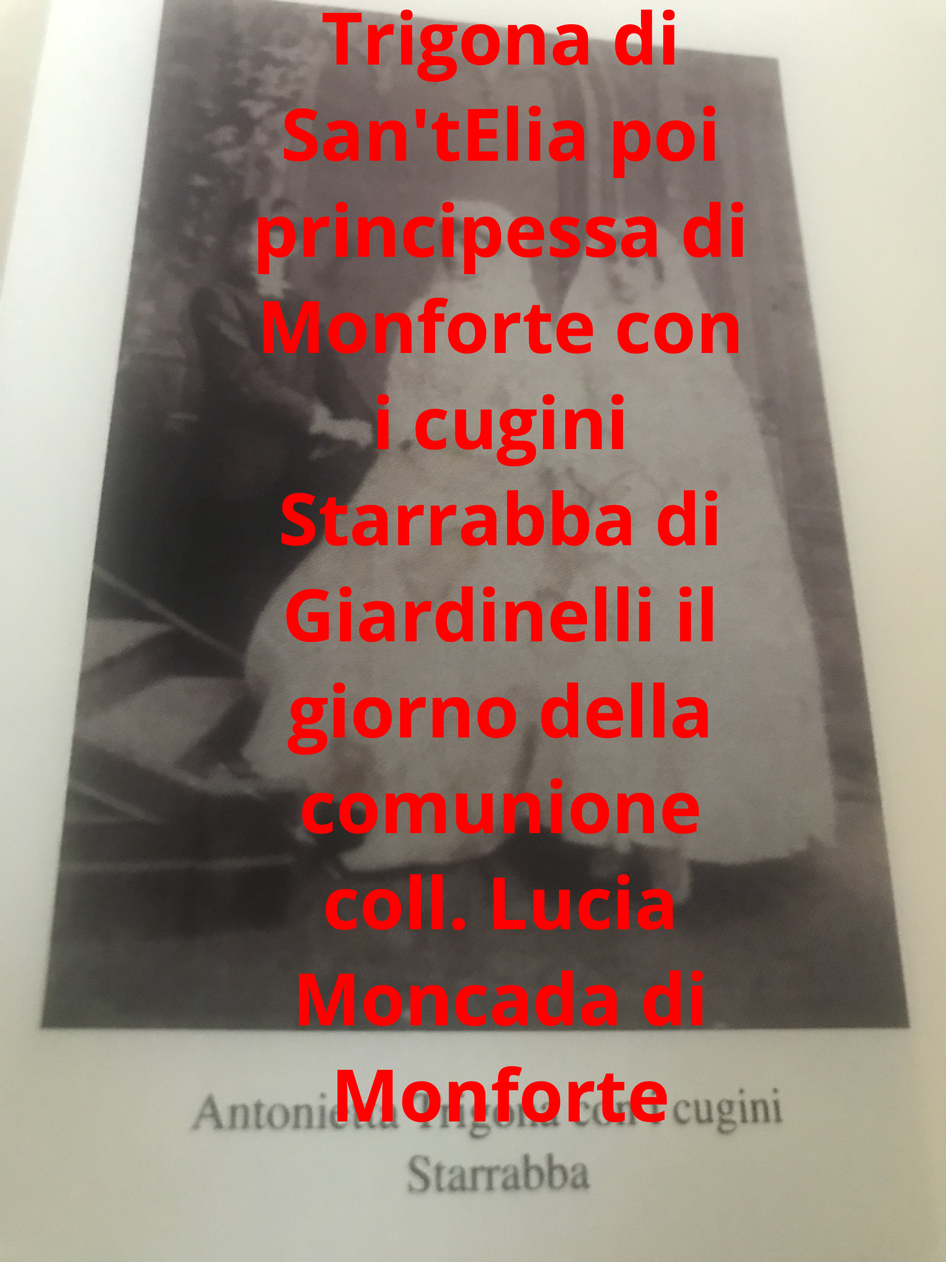 la principessa Moncada nata Trigona di Sant'Elia con i cugini Starrabba di Giardinelli