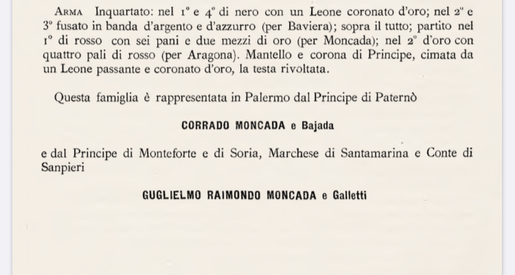 successione a casa Ventimiglia di Castelbuono Galletti di Sorìa Perpignano i di Buonriposo in casa Moncada di Monforte