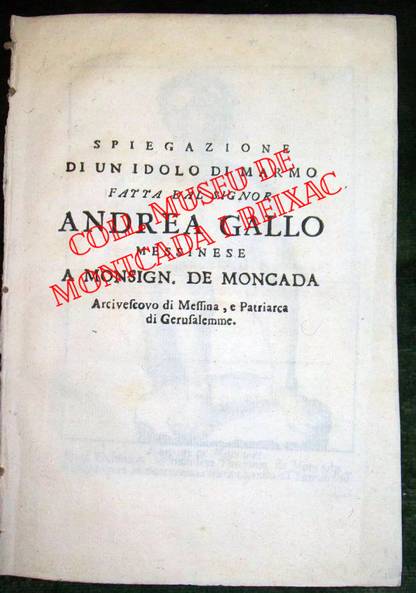 fondo Moncada di Monforte al Museo de Moncada