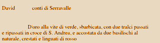 stemma David di Serravalle