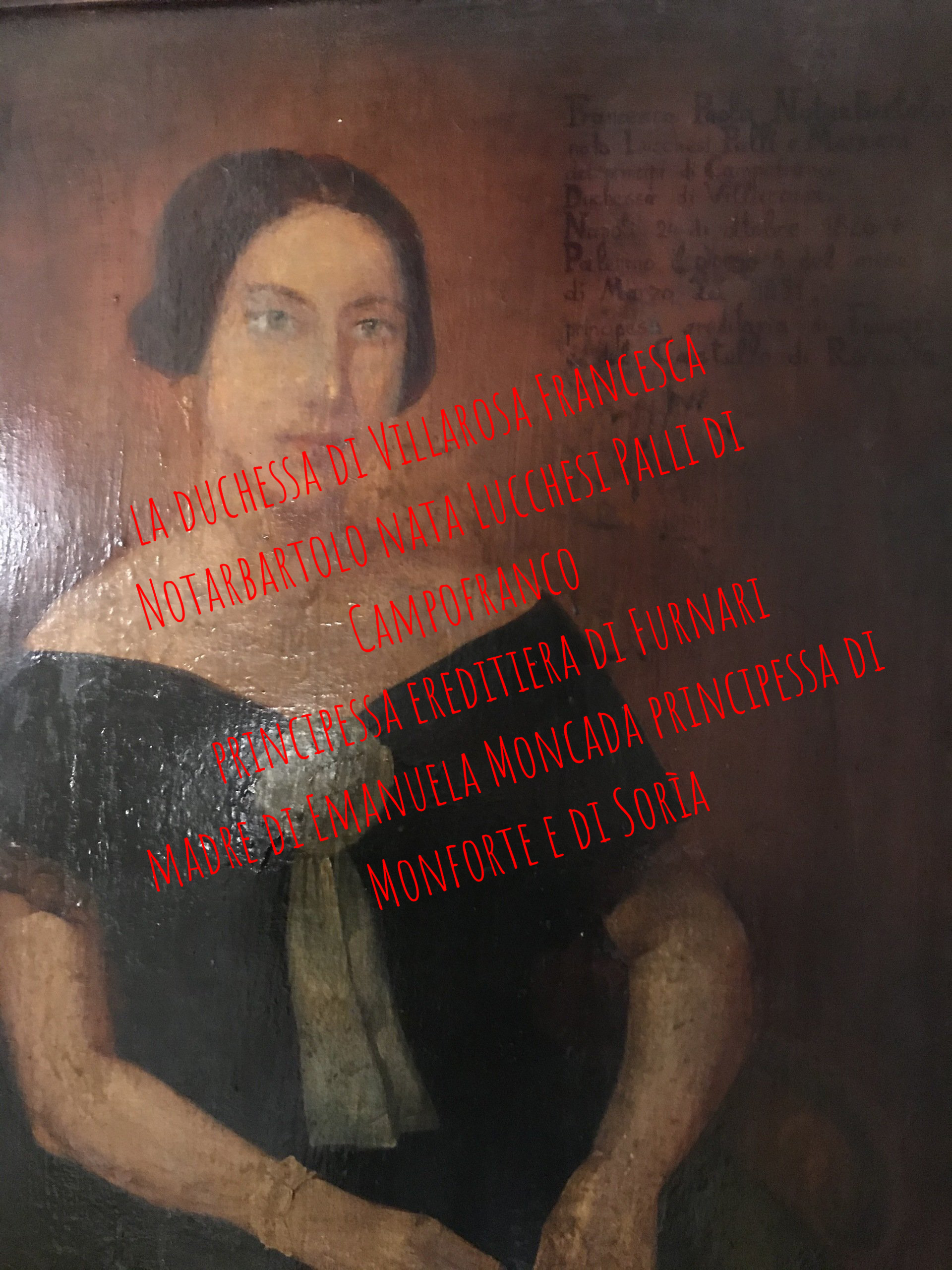 Francesca Paola Lucchesi Palli di Campofranco duchessa di Villarosa antenati dei Moncada di Monforte. di Monforte