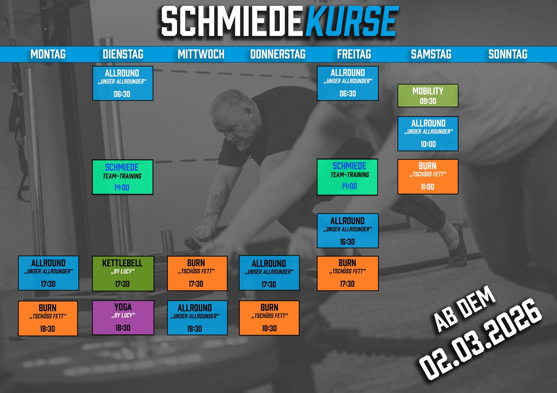 Kursplan SchmiedeFitness Kursplan Schmiede Fitness