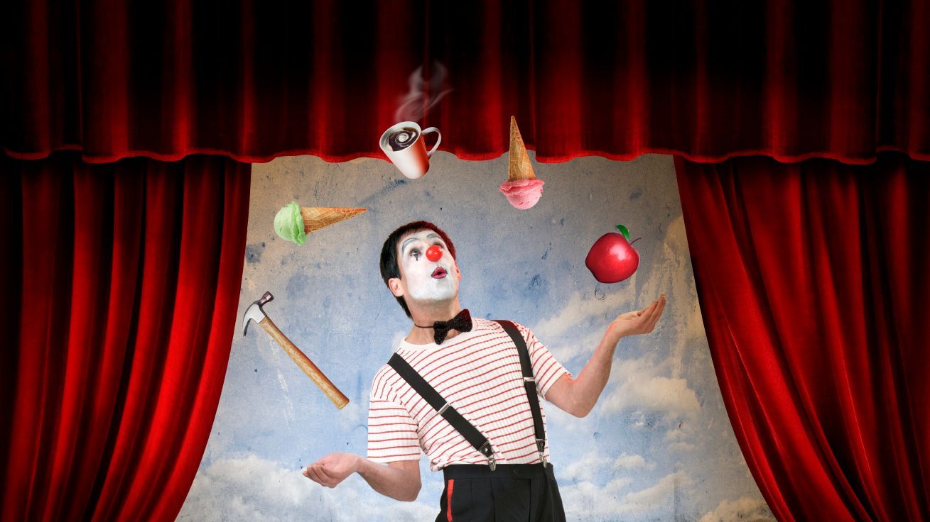 Animation d'anniversaire, jongleur