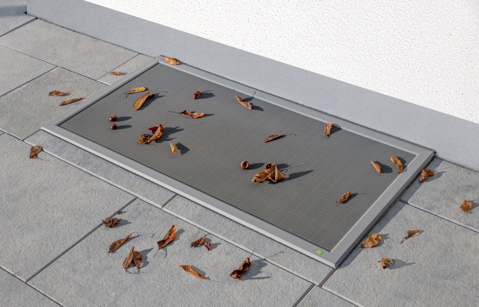 “Lisa” window well cover by Neher – flat, walk-on basement window cover with durable stainless steel mesh, reliably protects against leaves, dirt and insects.