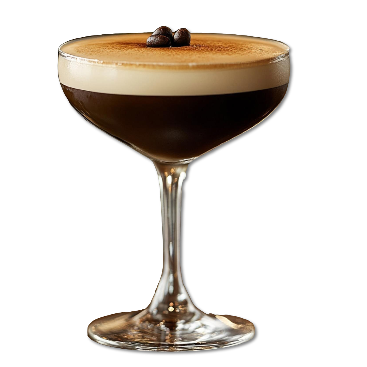 Espresso Martini Variante mit Premium Espresso von Covvi garniert mit zwei Kaffeebohnen