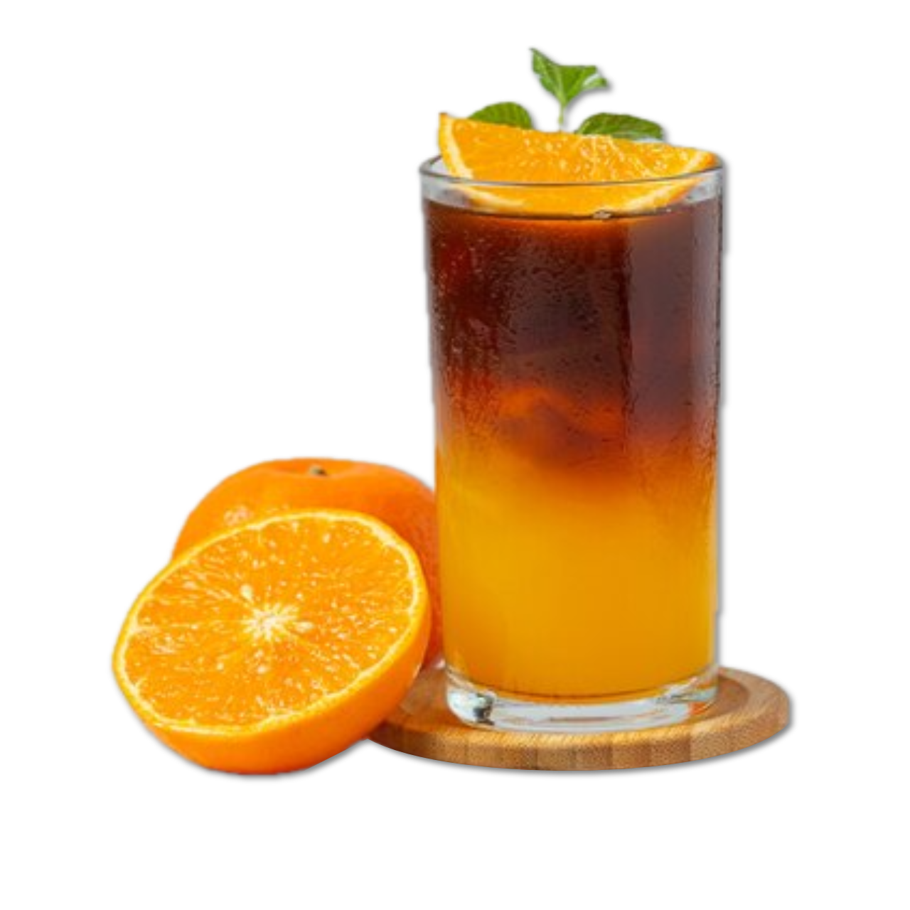 Orange Coffee Longdrink mit Minze. Natürlich mit Premium Espresso von Covvi