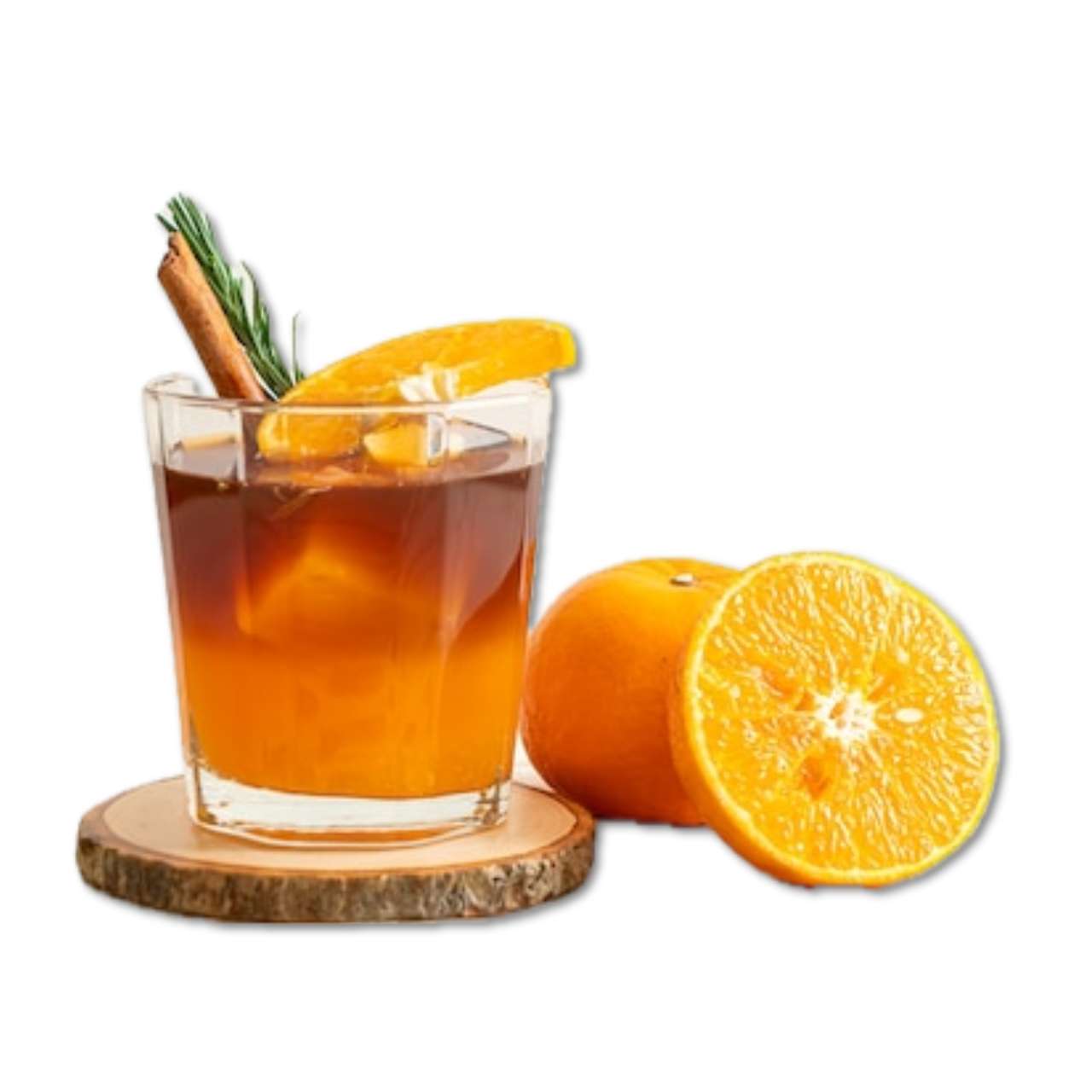 Orange Coffee Variante mit Zimt und Rosmarin. Natürlich mit Premium Espresso von Covvi