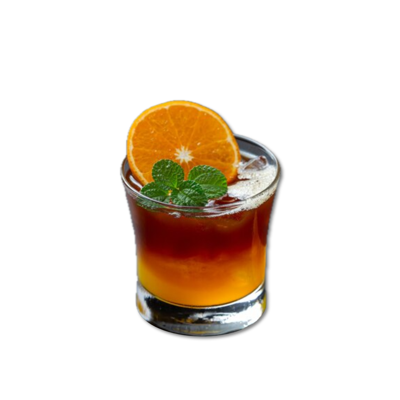 Orange Coffee im Whiskey-Glas mit Minze. Mit Premium Espresso von Covvi