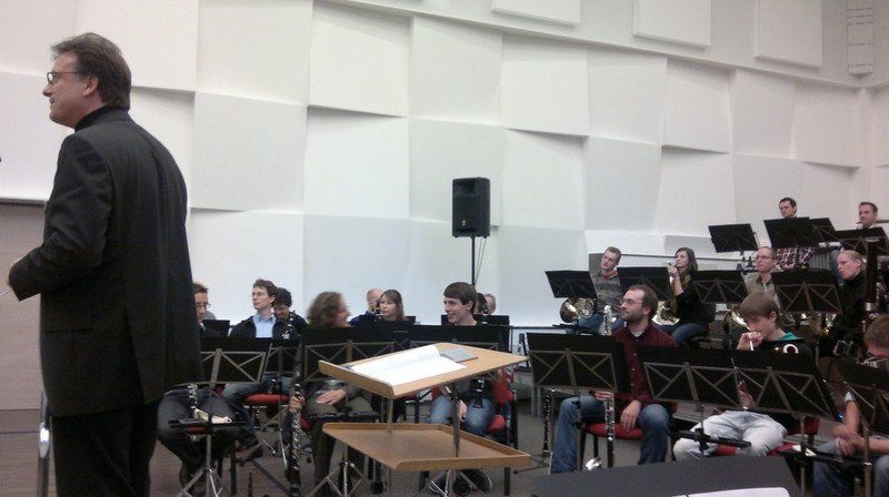 Die Dresdner Bläserphilharmonie beim Blasorchestersymposium in Bad Lausick mit Dozent Herrn Ratzek (15.10.2011)