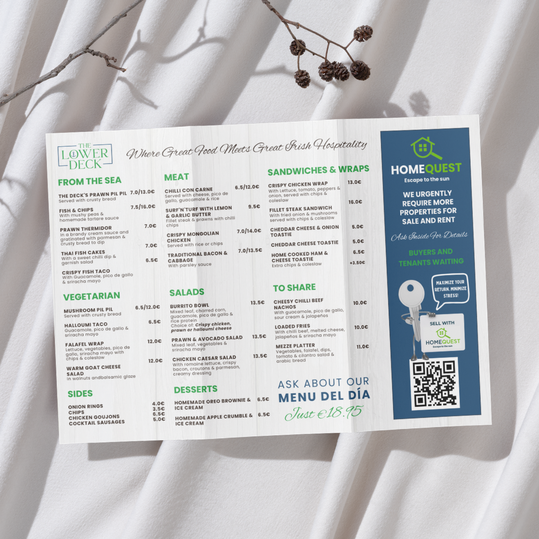 Menu Printing Gibraltar
