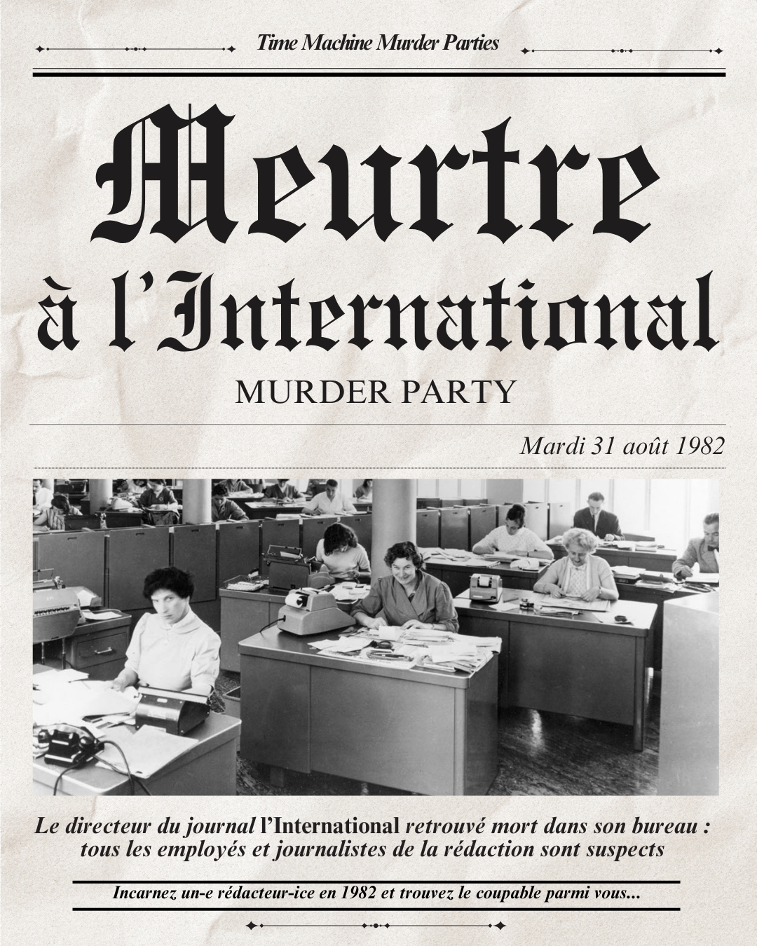 Murder Party trouver le meurtrier