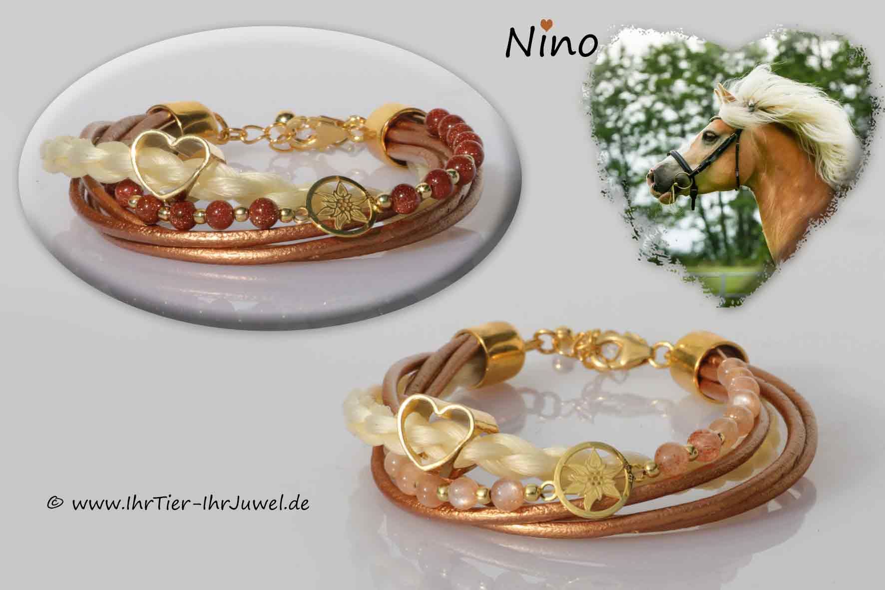 Armband aus Pferdehaaren individuelle Auswahl Pferdehaarschmuck