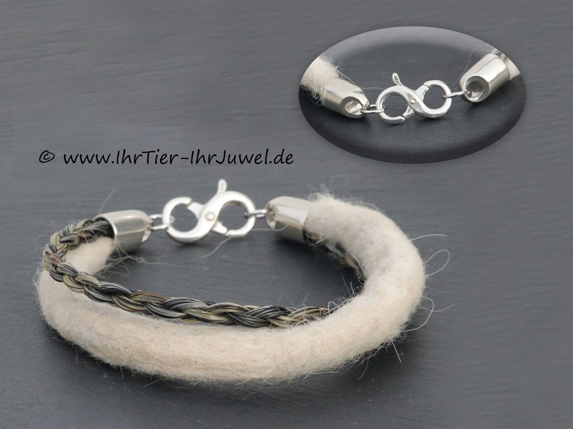 Schweifhaararmband Tierhaarschmuck Armband Hund und Pferd