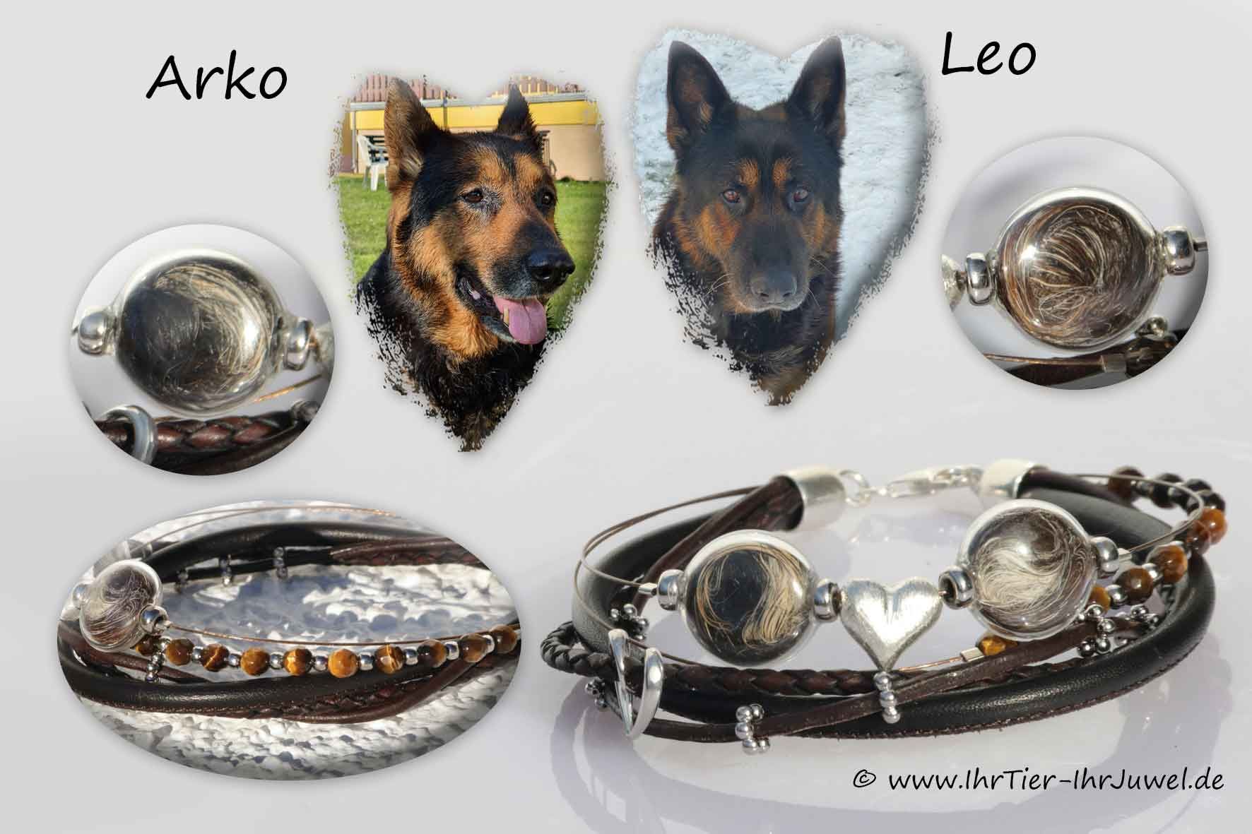 Armband mit Hundehaaren Tierjuwelen geliebter Hund