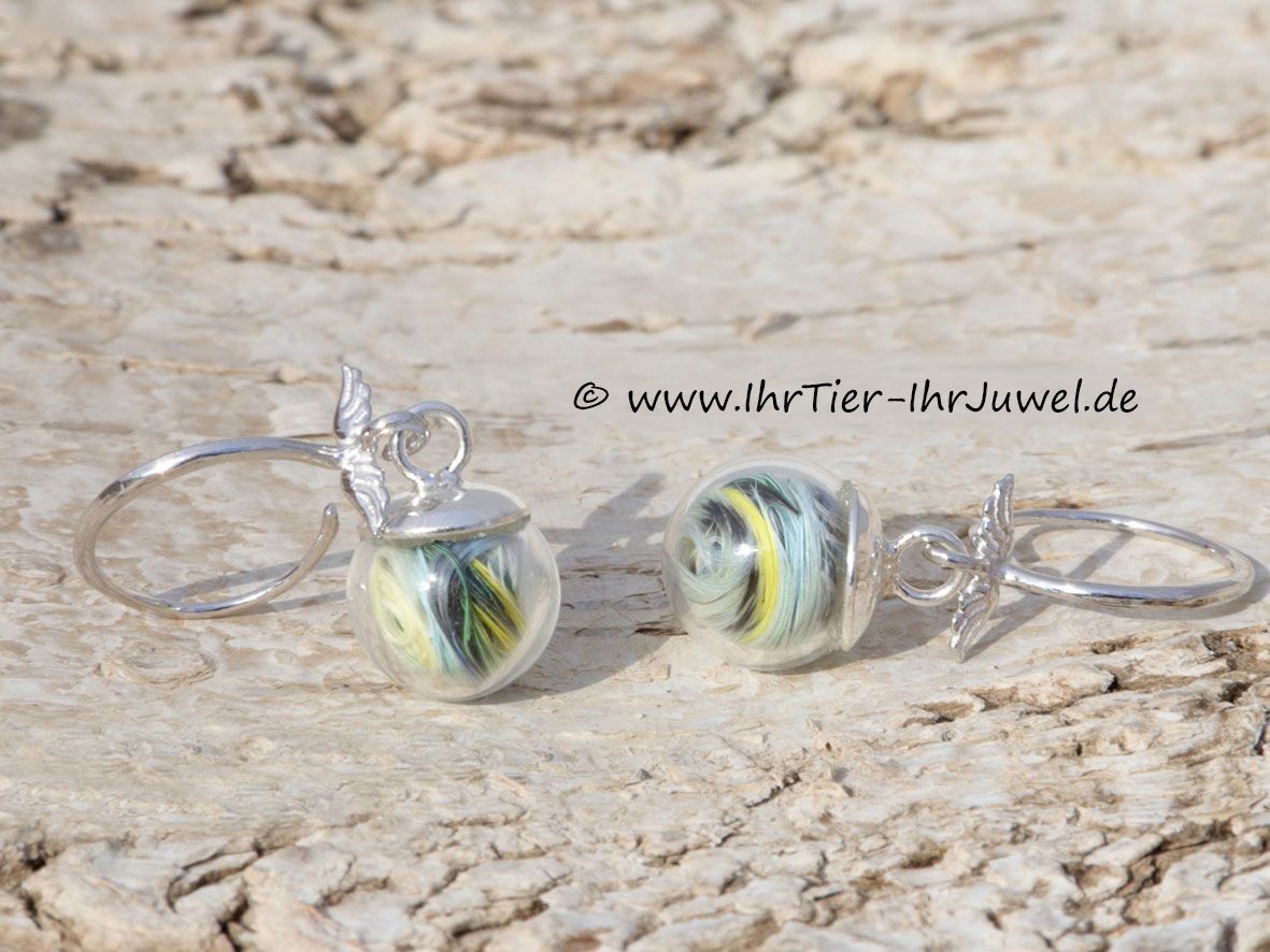 Brautschmuck Ohrringe mit Federn Hochzeitsschmuck Vogelfedern